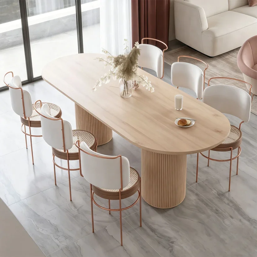 Office Light Wood Conference Table - Maoters