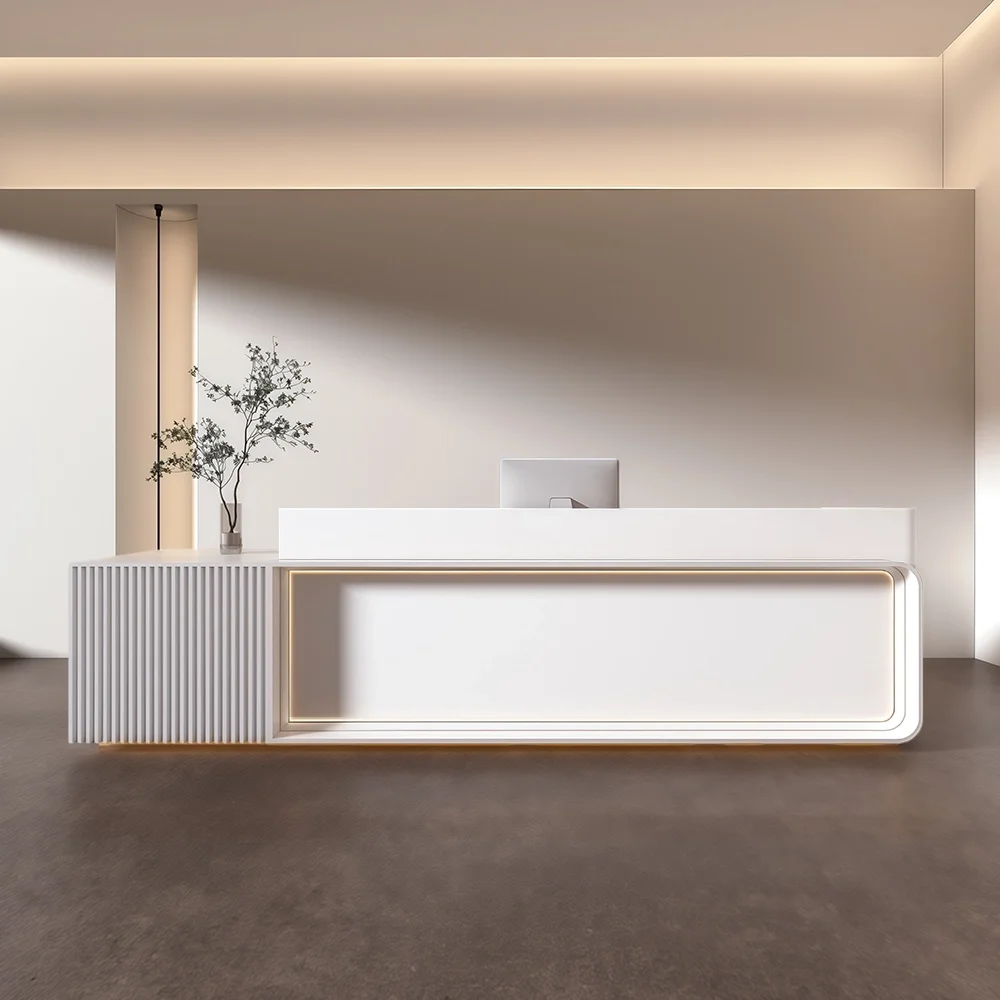 Modern LED Office Reception Desk - Maoters
