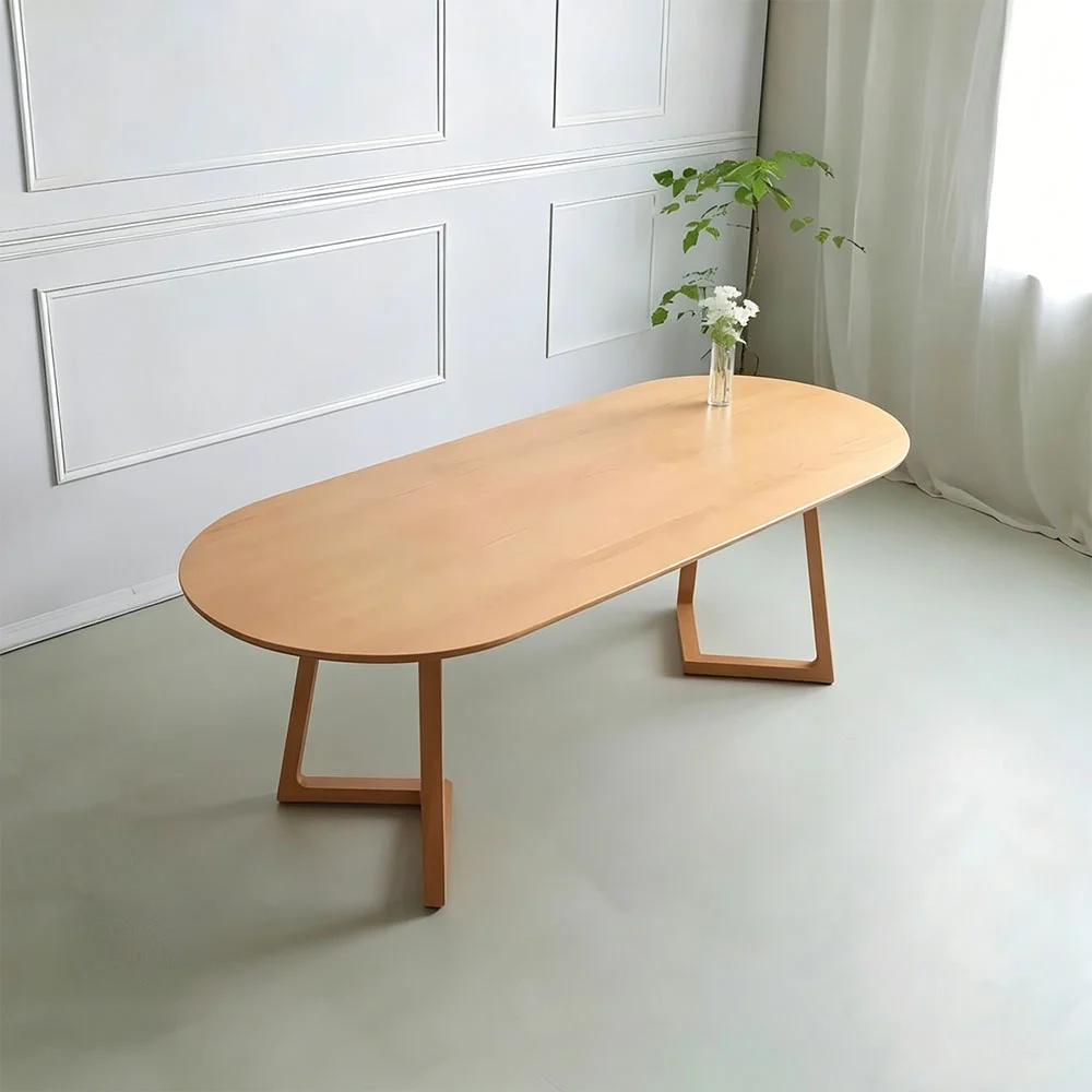 Home Office Minimalist Oval Conference Table - Maoters