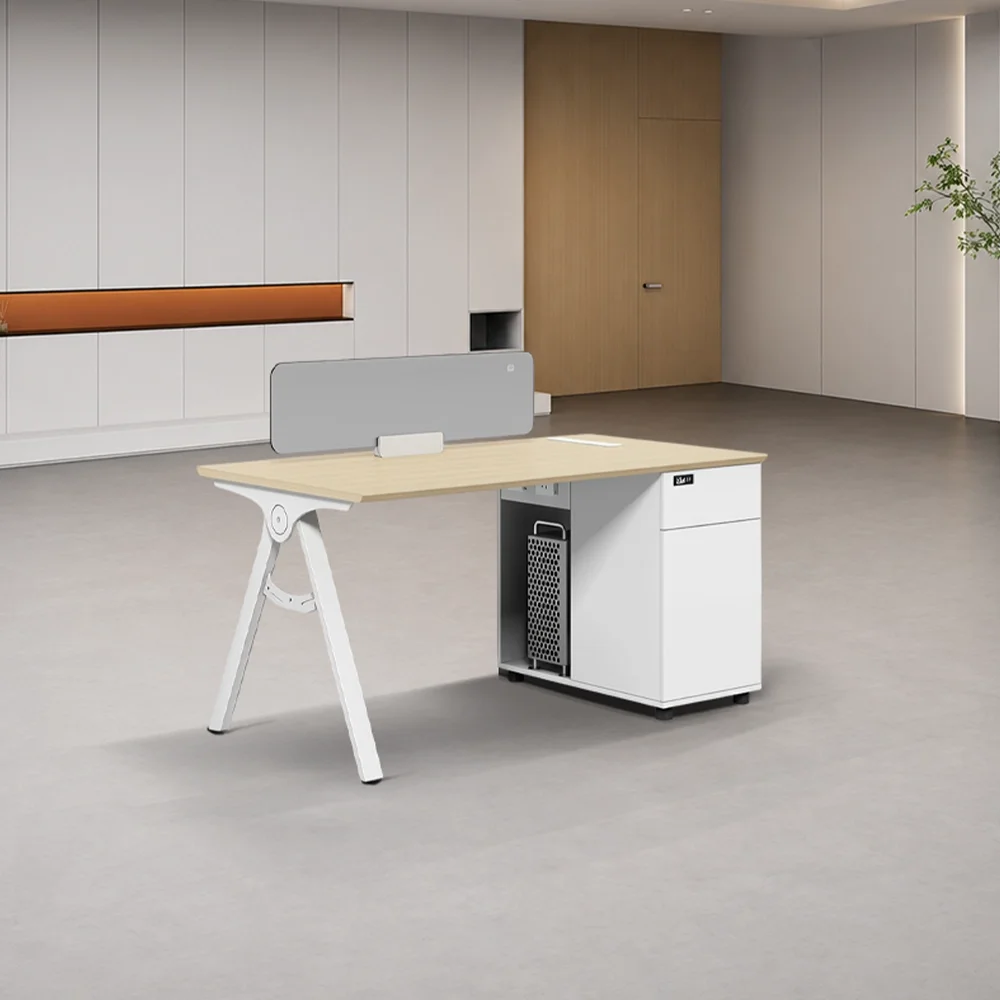 Office Workstation with Glass Partition