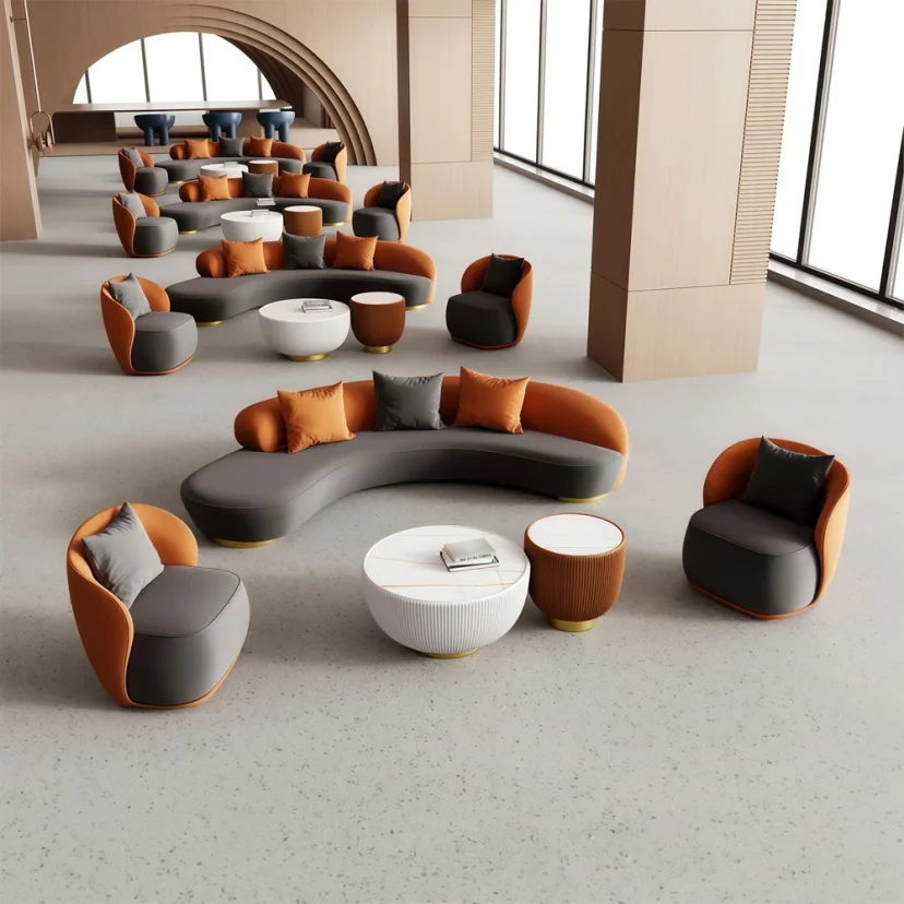 Stylish Arc Sofa for Hotels and Reception Spaces
