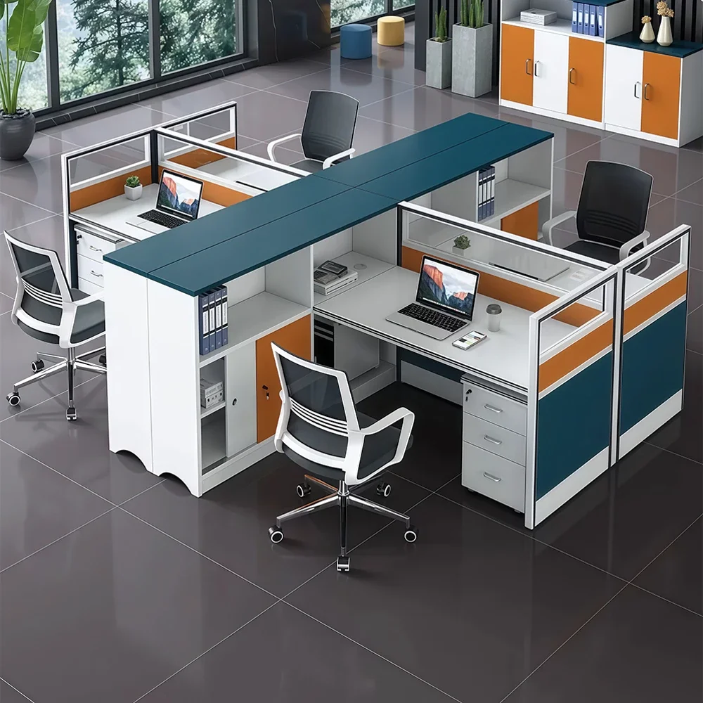 Simple Employee Workstation Desk for Office Use