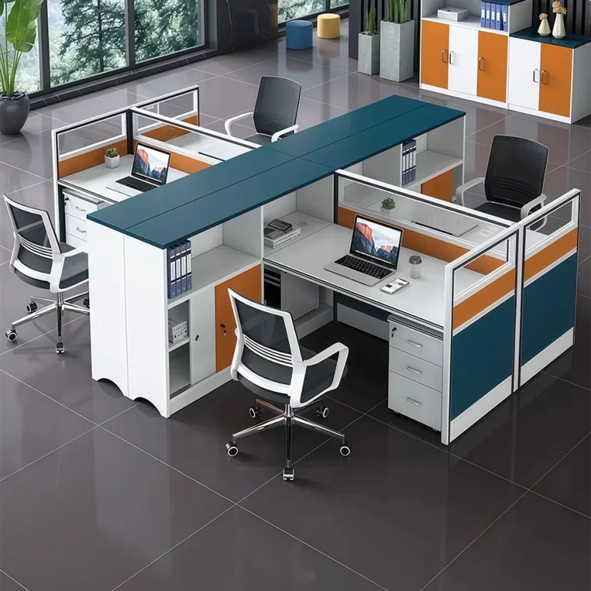 Simple Employee Workstation Desk for Office Use