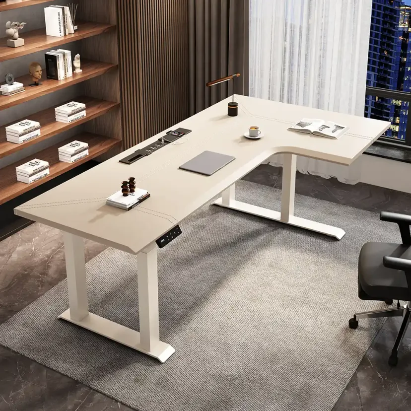 L-Shaped Electric Standing Desk