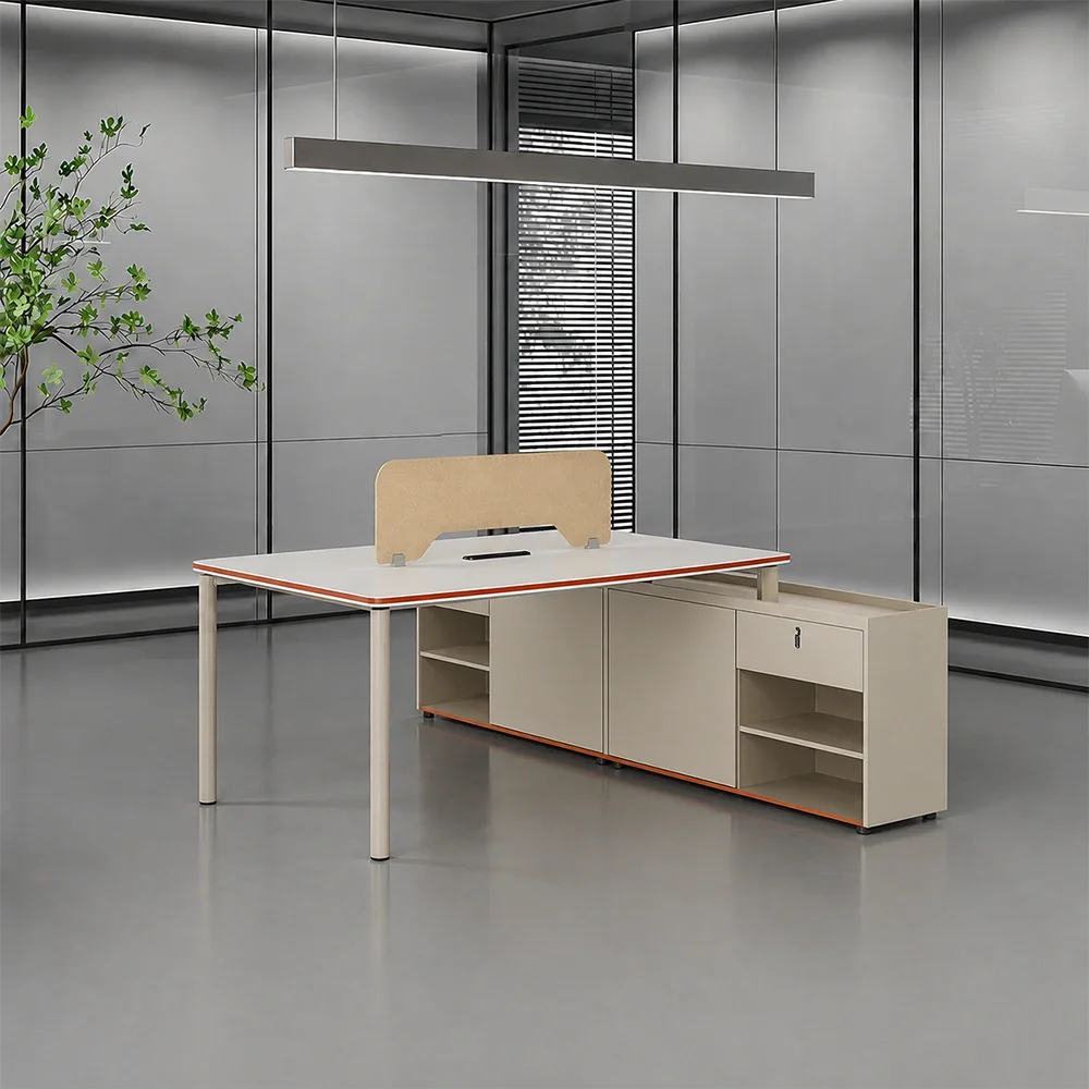Office Desk with Rotating Micro-Adjustment Feet
