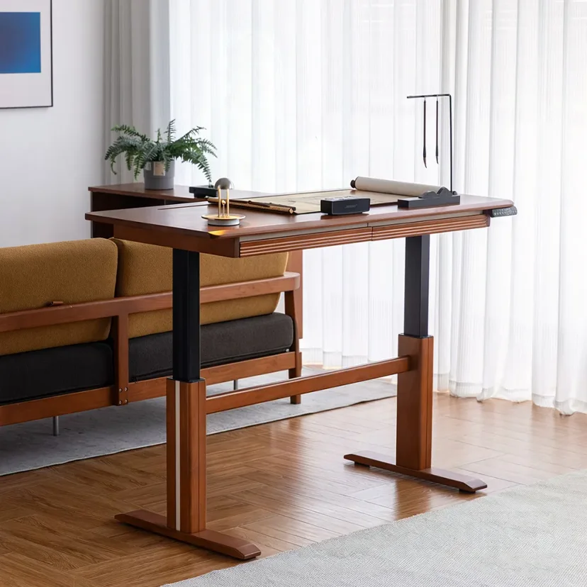Rectangular Office Computer Desk for Ergonomic Workstation
