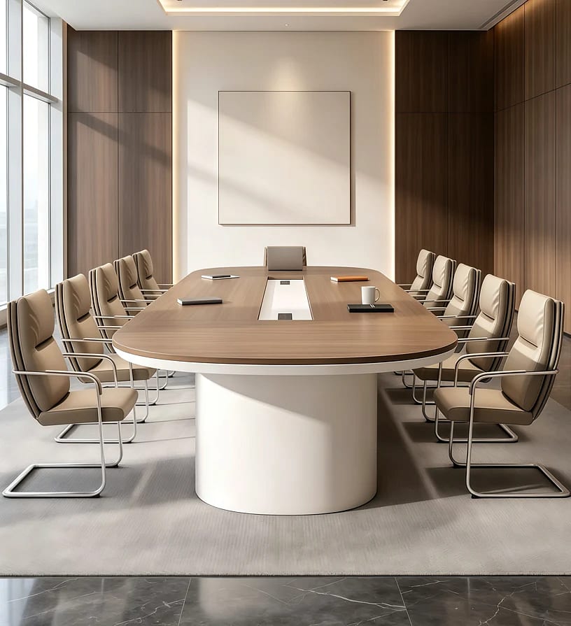 Boat-Shaped Conference Tables
