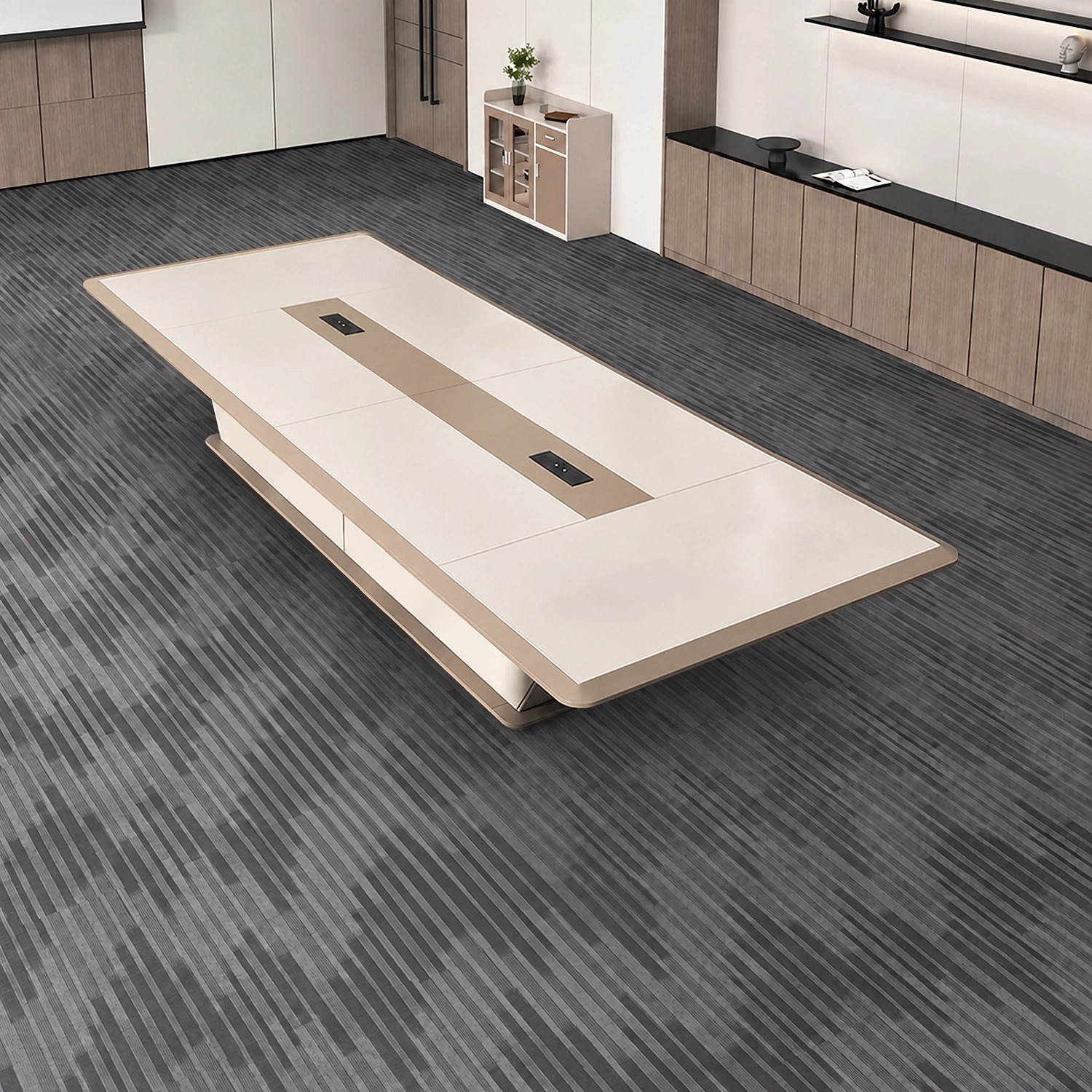 Light Luxury Large Painted Conference Table