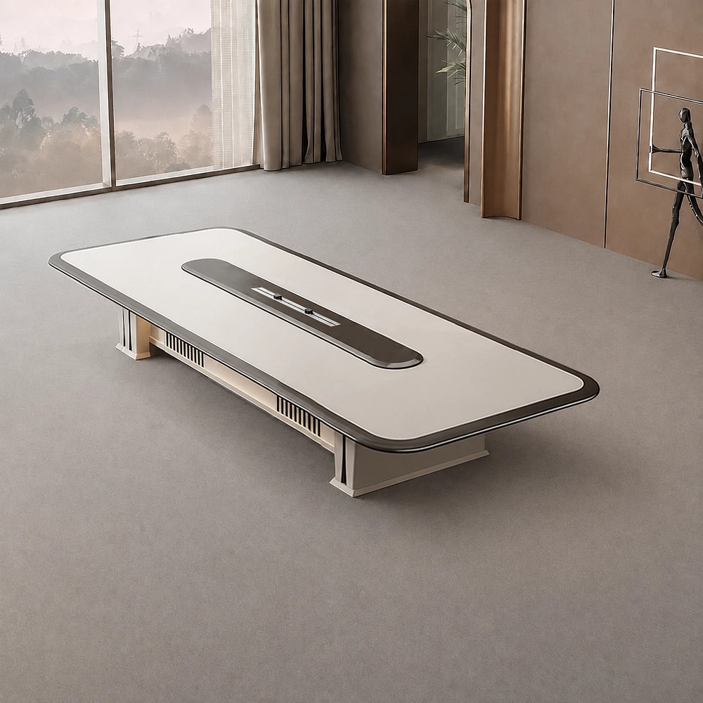Light Luxury Spray Paint Conference Table – Sleek Modern Design