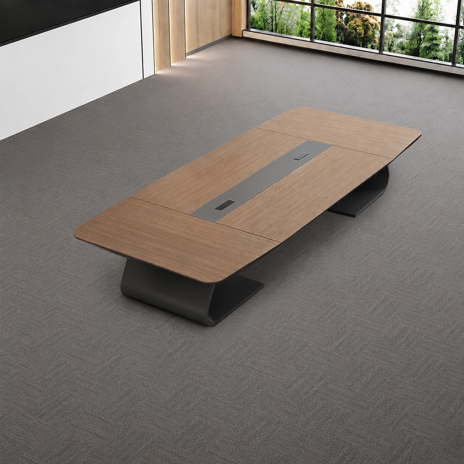 Simple Modern Conference Table for Office – Large Meeting Desk