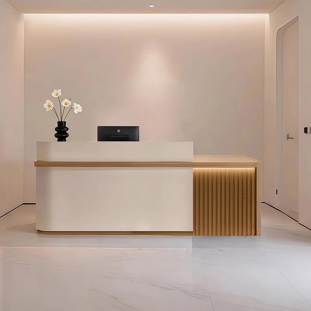 Luxury Wabi-Sabi Reception Desk – Salon & Boutique Counter