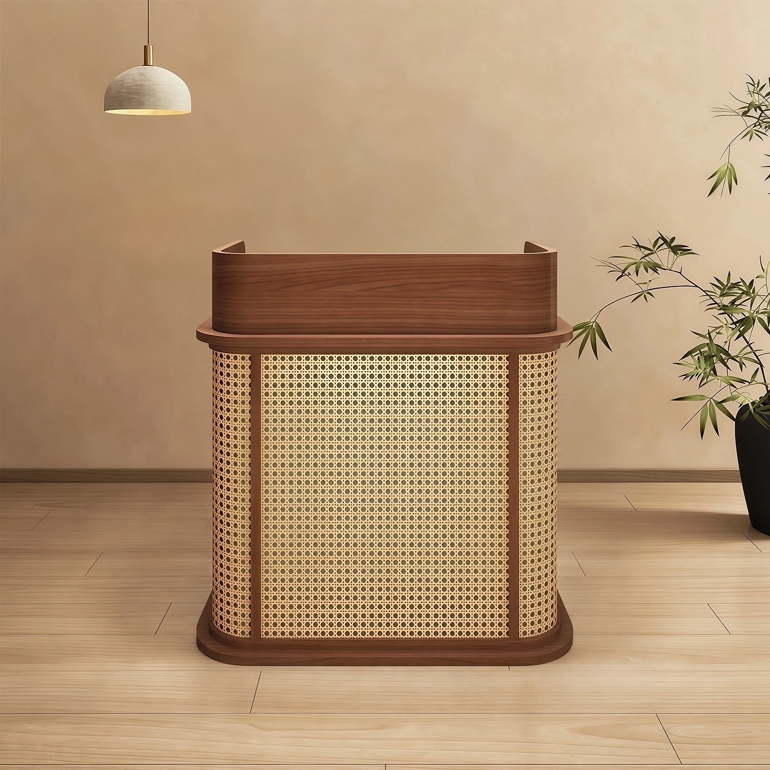 Luxury Rattan Reception Desk – Restaurant & Café Counter