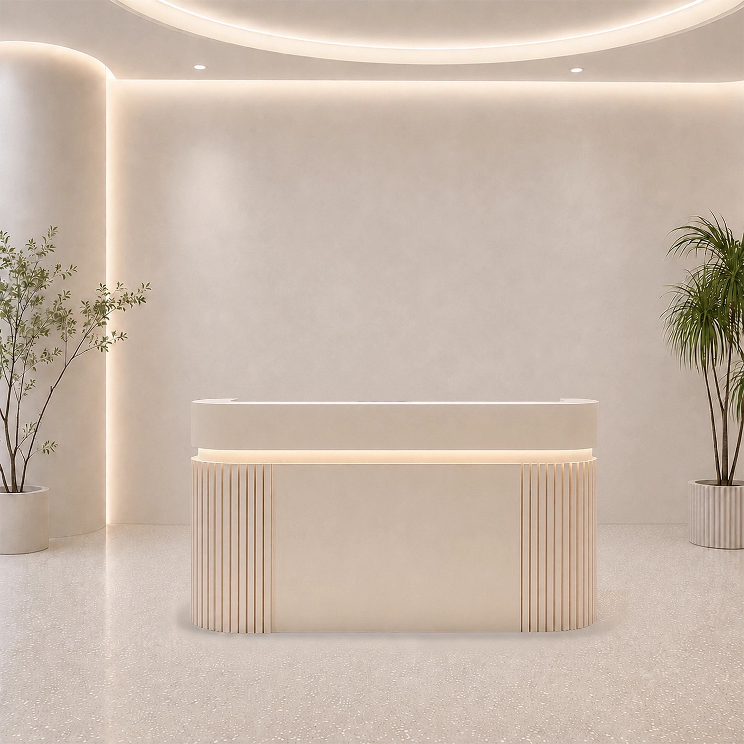 Modern Vertical-striped Luxury Reception Desk
