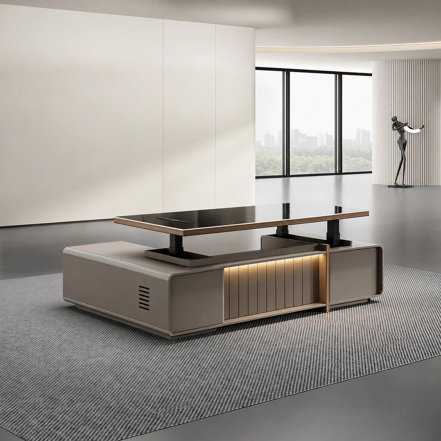 Electric Height Adjustable Executive Desk