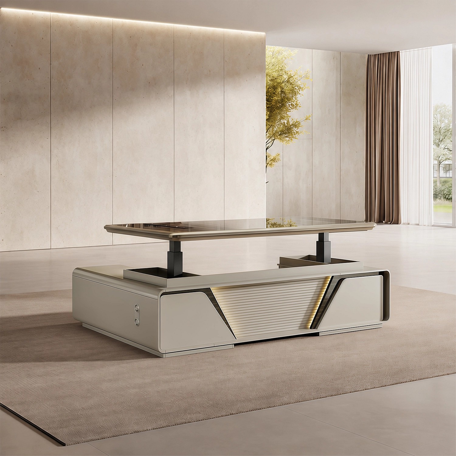 Adjustable Height Executive Desk