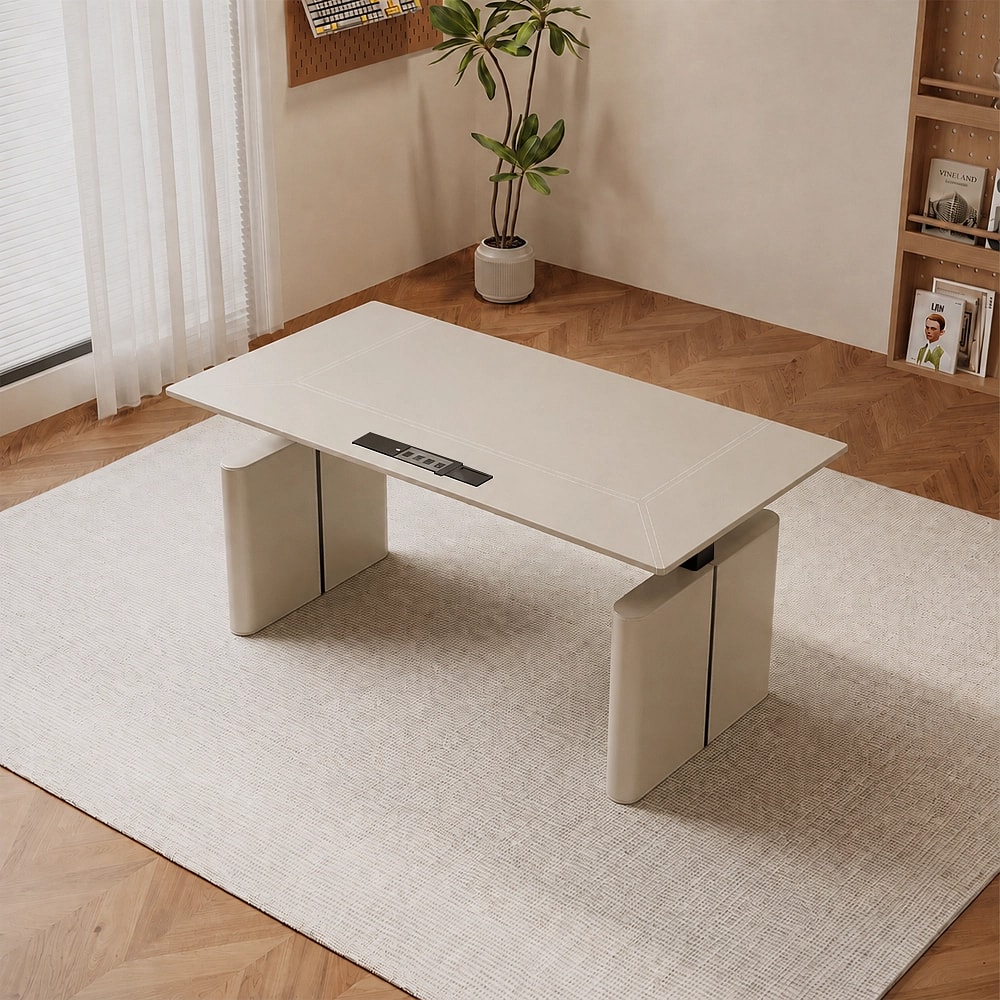 Light Luxury Electric Standing Desk – Premium Height Adjustable Office Desk