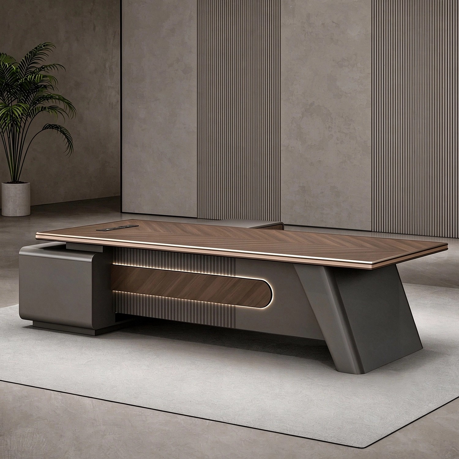 Modern Luxury Executive Reception Desk for Corporate Office Lobbies – Maoters