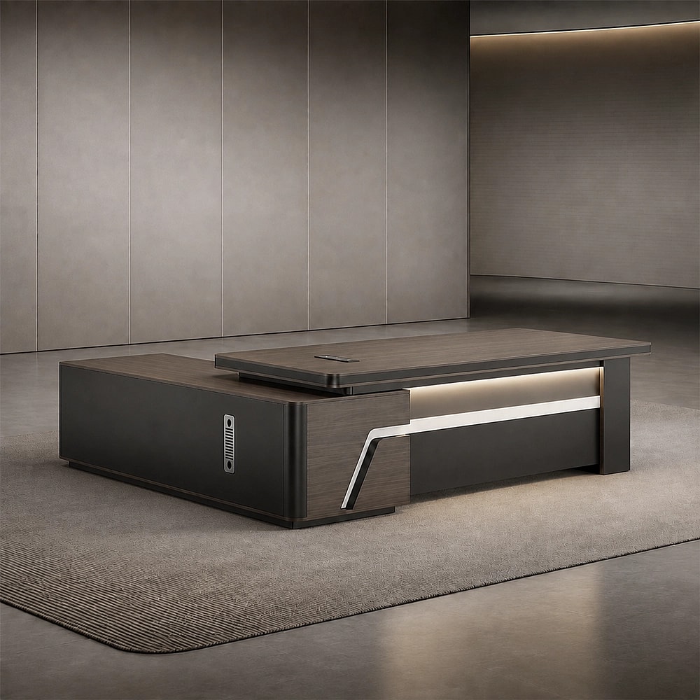 Simple Modern President Desk – Large & Elegant