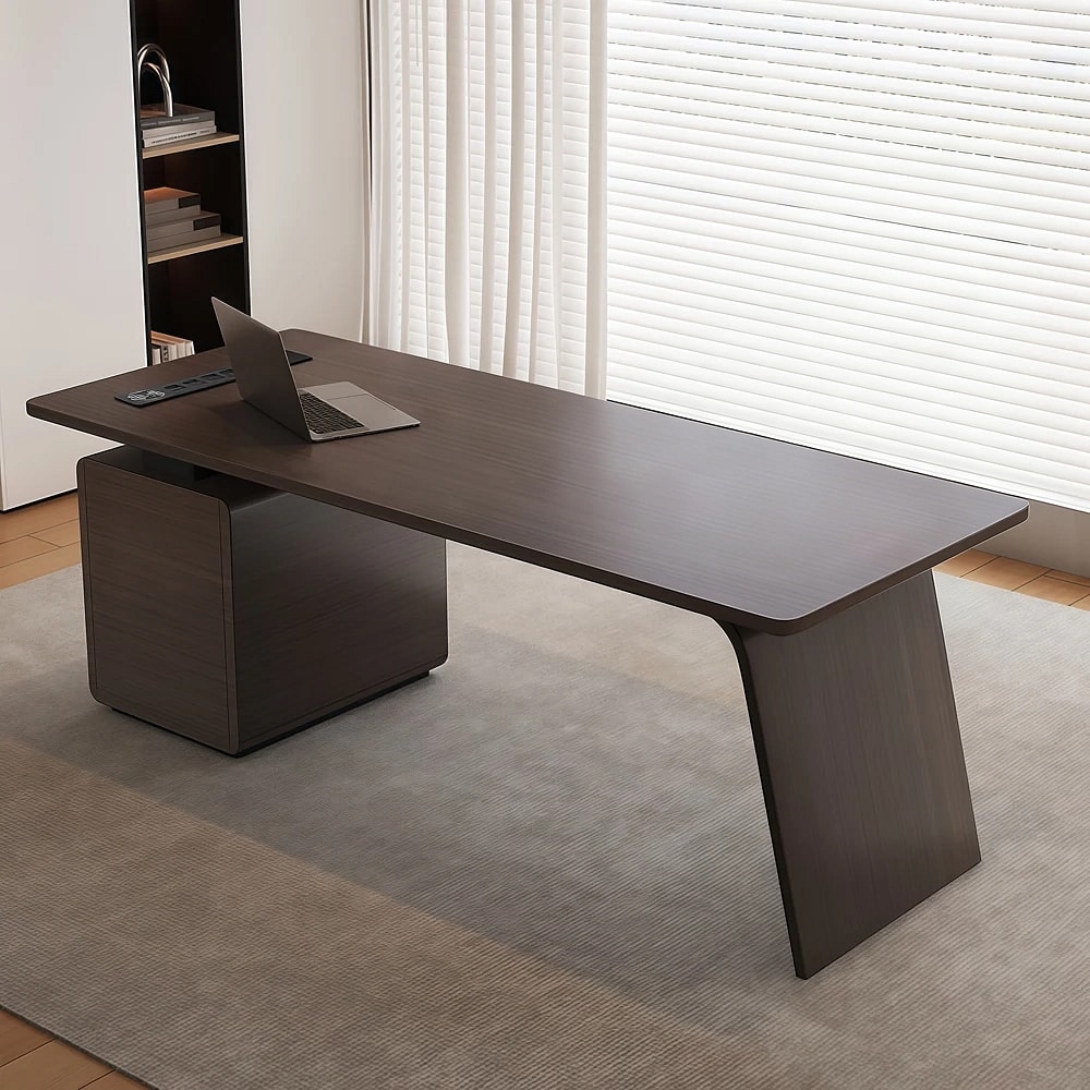 Simple Office Solid Wood Manager Desk - Maoters