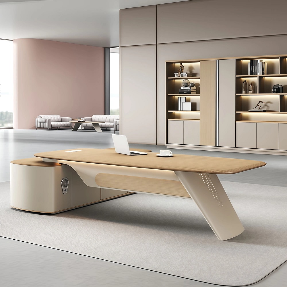 Modern Office Angled Leg Executive Desk - Maoters