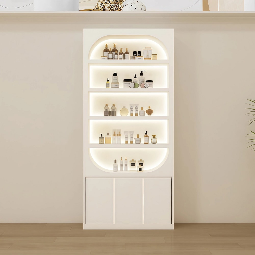 Professional Lacquer Display Cabinet for Skincare Retail
