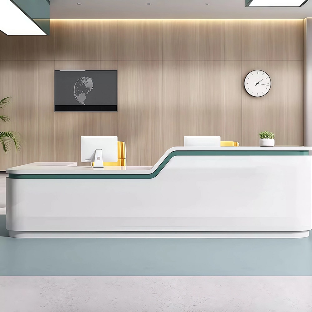 Modern Striped Reception Desk for Offices - Maoters