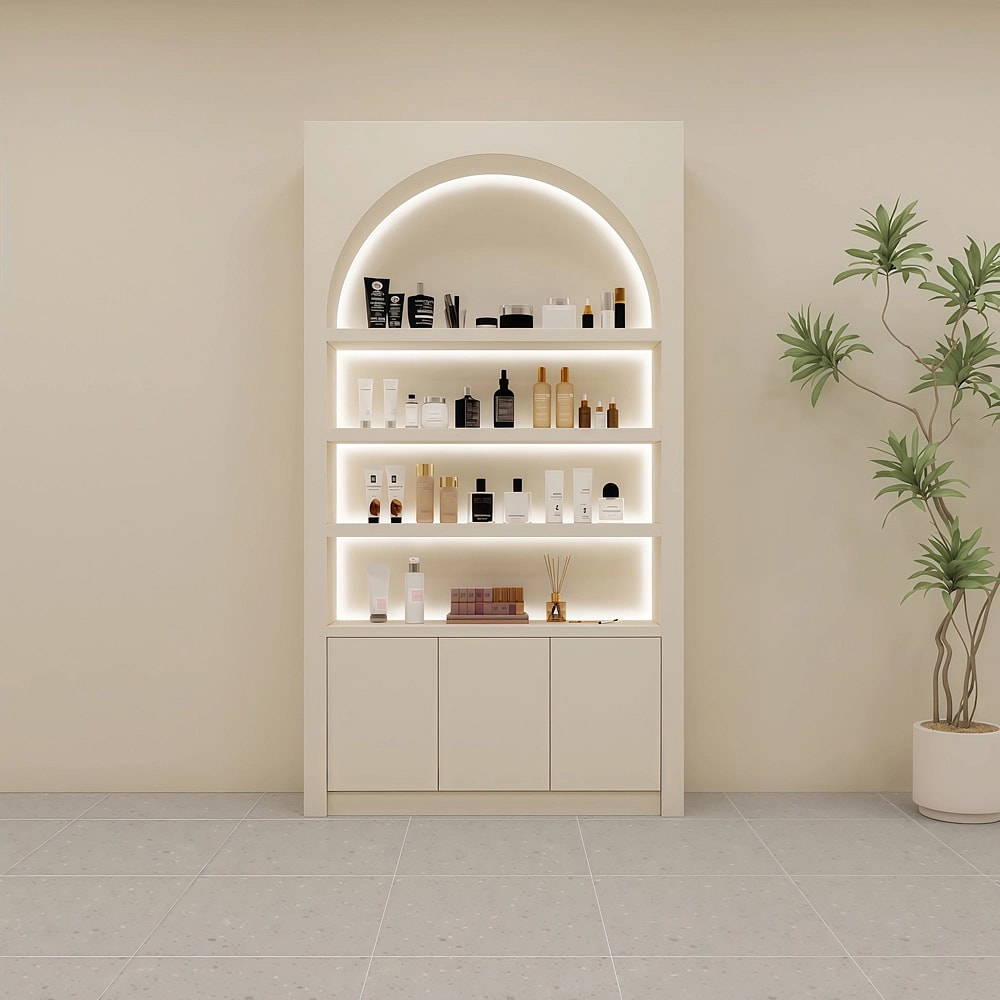 Multi-Functional Glossy Display Cabinet for Cosmetics