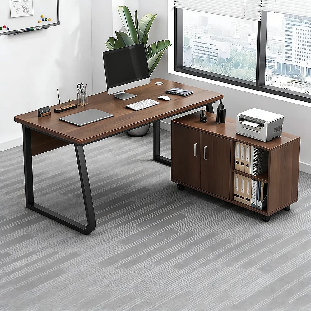 Multi-Drawer Side Cabinet Executive Desk - Maoters