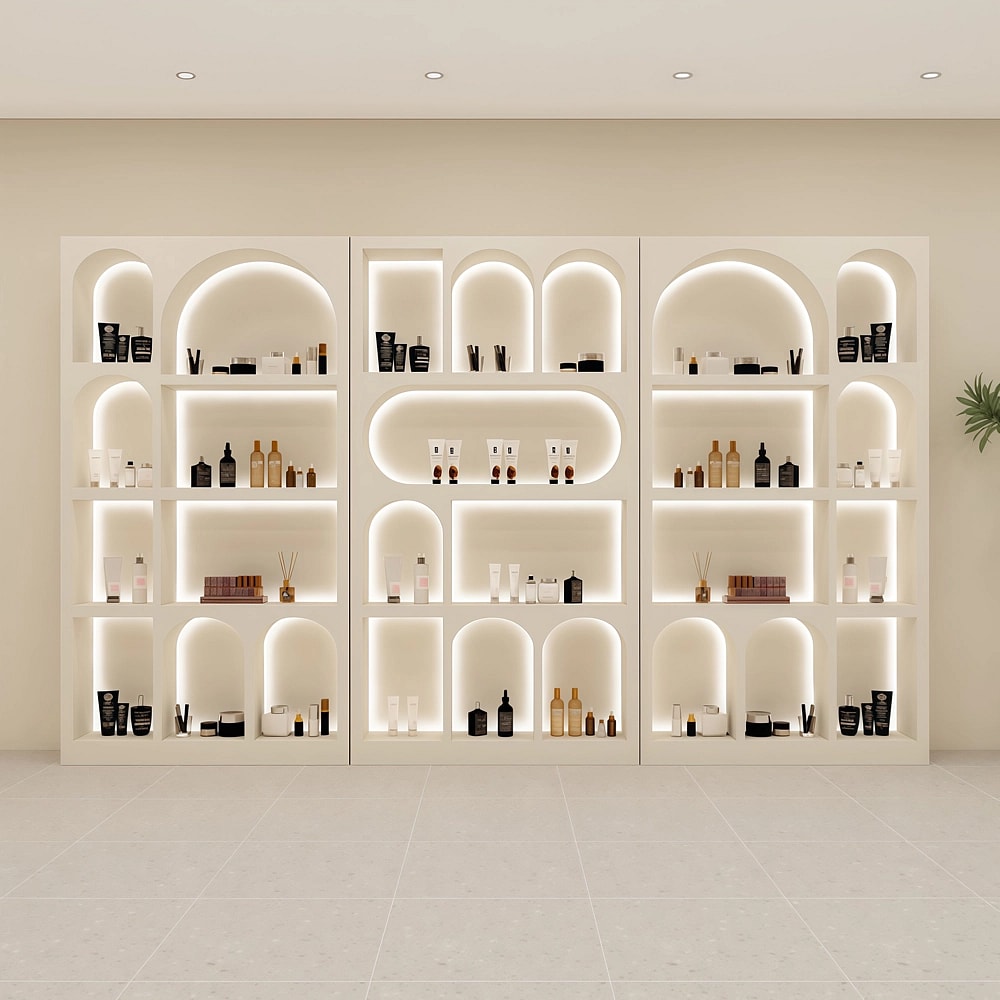 Multi-Functional Glossy Display Cabinet for Cosmetics