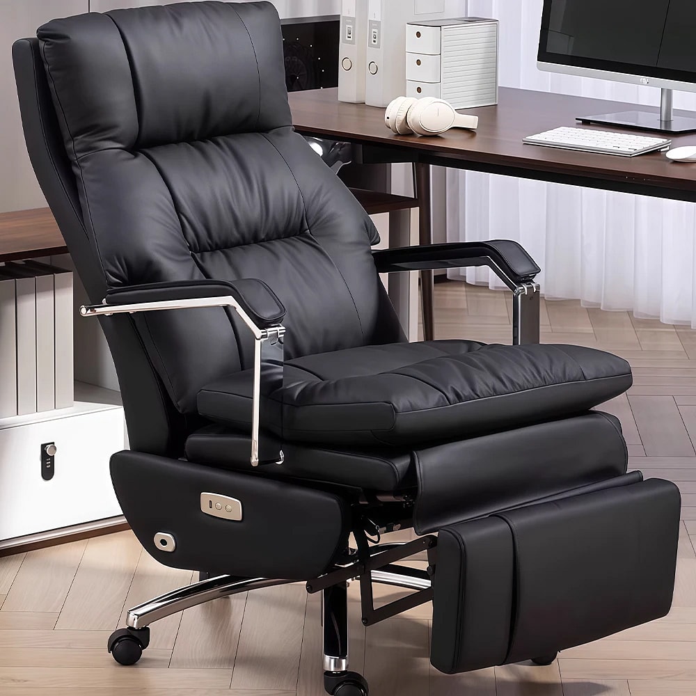 Reclining Rotatable Leather Executive Chair