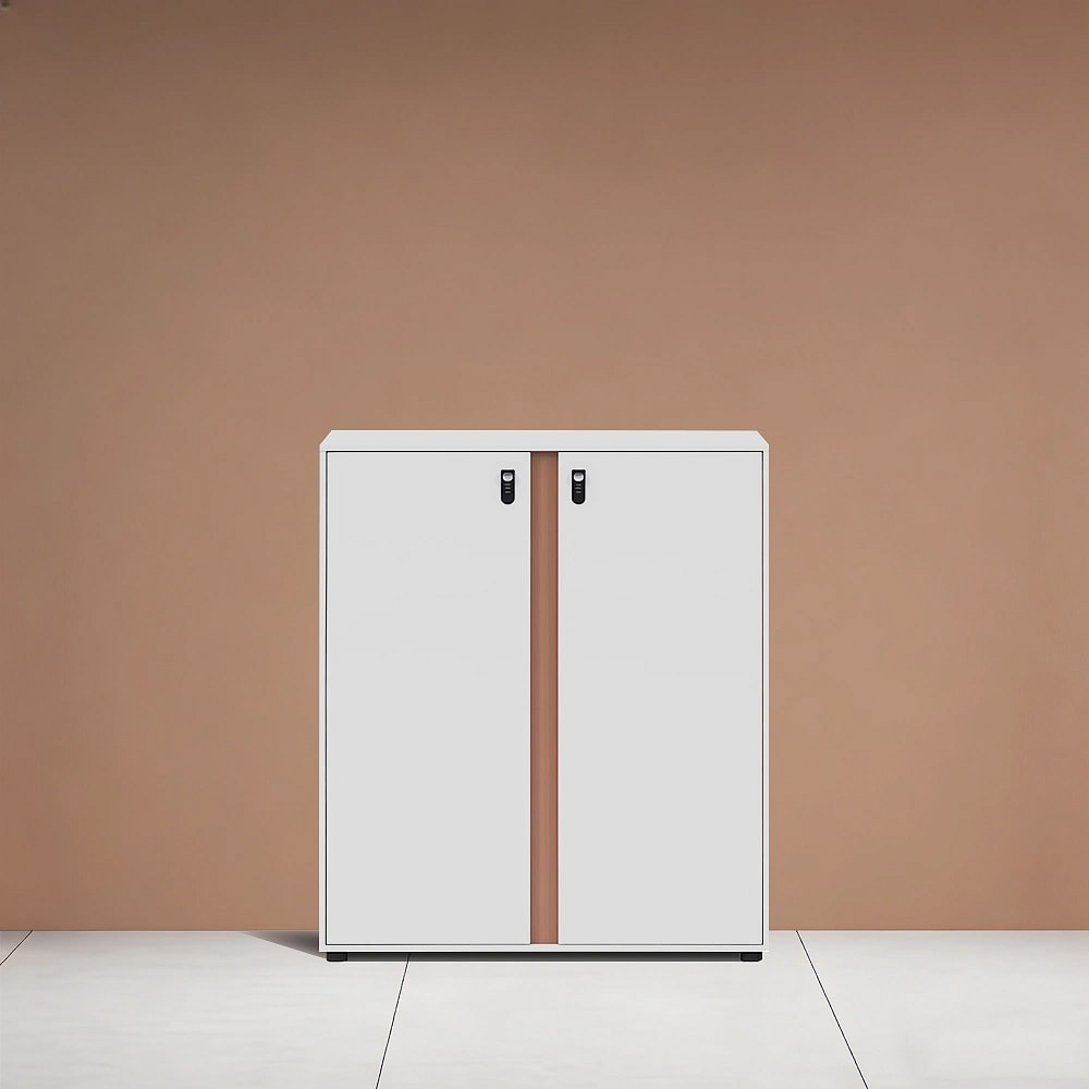 Modern Office Storage Cabinet with Open Shelves