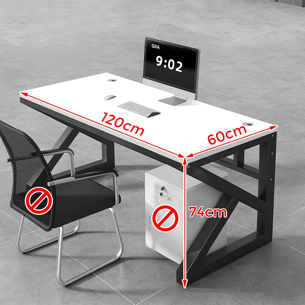 Minimalist Computer Desk with Screen Divider