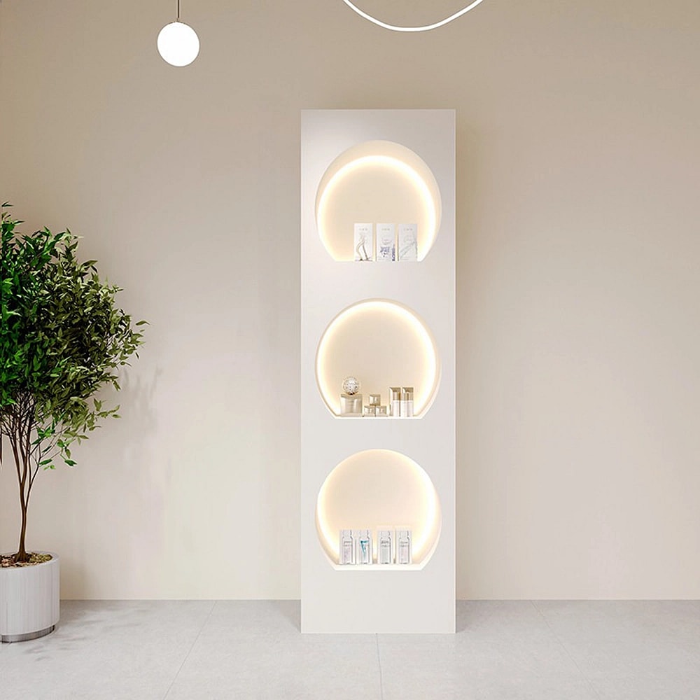 Elegant Cosmetic Showcase with LED Lighting