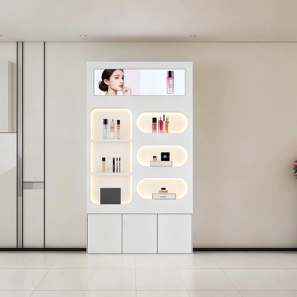 Beauty Salon Lacquer Cosmetic Display Cabinet
