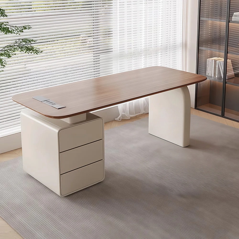 Retro Corner Desk Modern Light Luxury Desk - Maoters