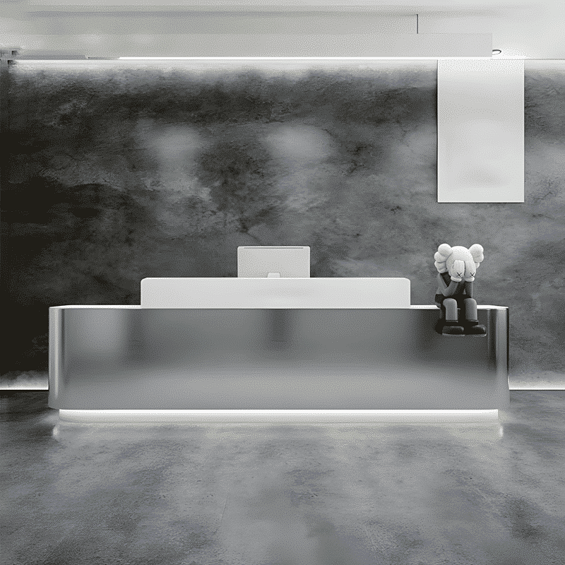 Modern Stainless Steel Front Desk – Sleek & Sturdy