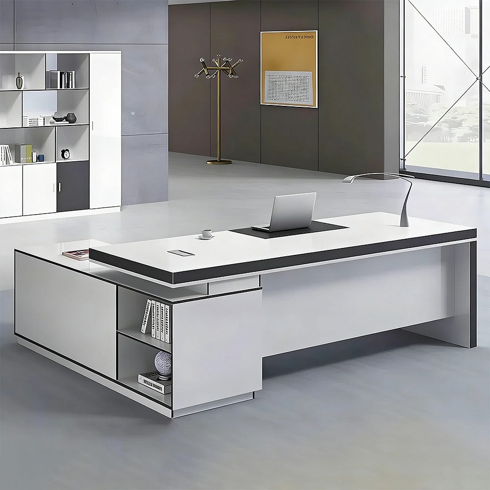 Modern Minimalist Presidential-Style Desk - Maoters