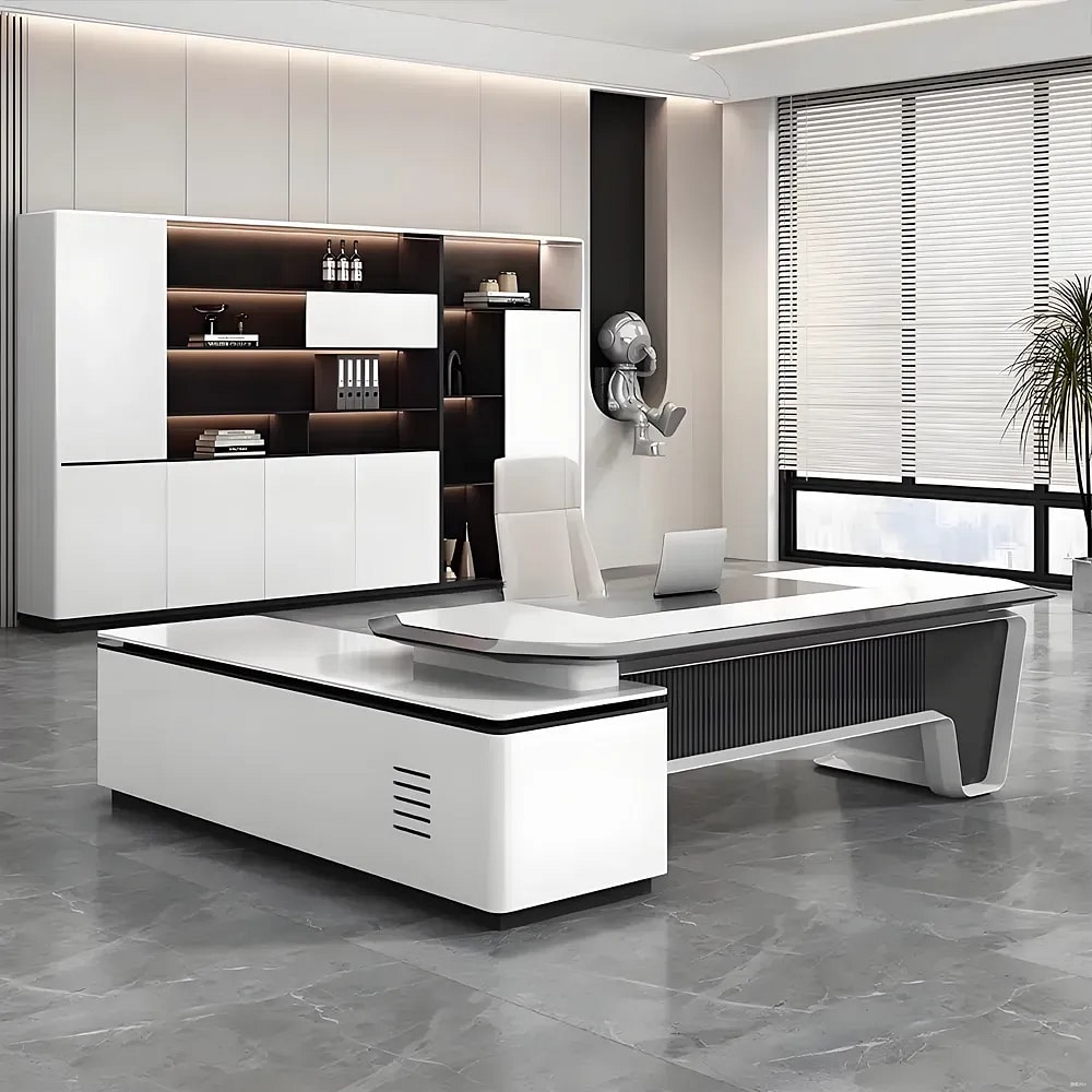 Black and White Fashion Office Desk - Maoters