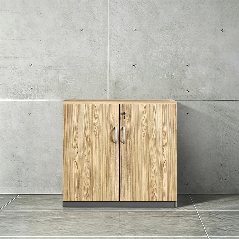 Office Light Wood Locked Storage Credenza - Maoters