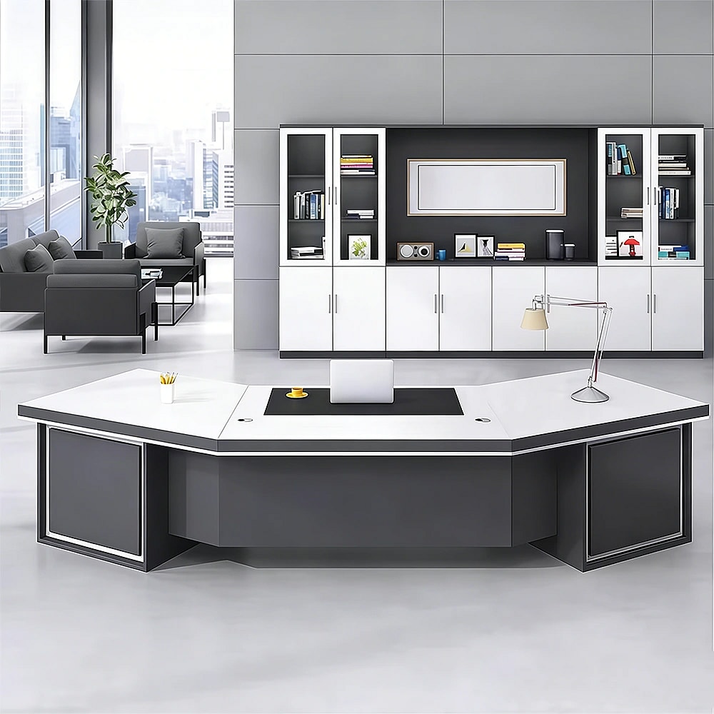 Luxury Office Wide Symmetric Executive Desk - Maoters
