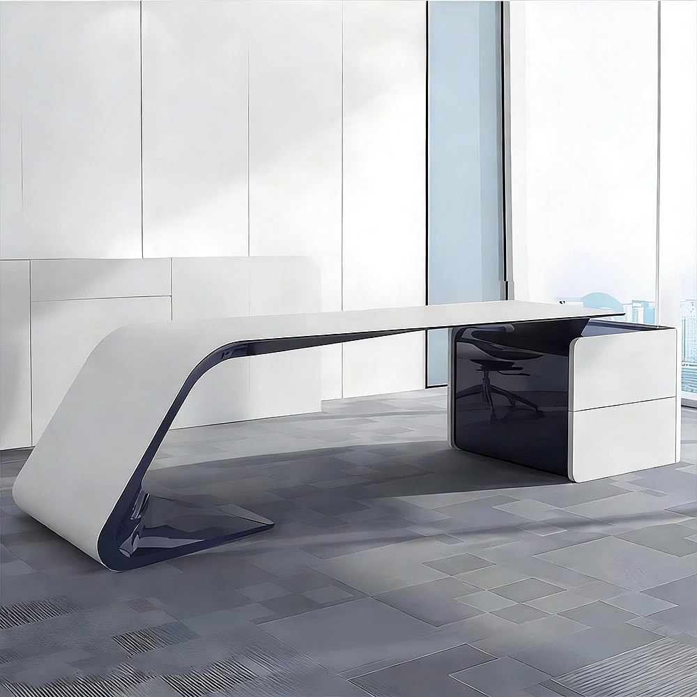 Executive Office Futuristic White Desk - Maoters
