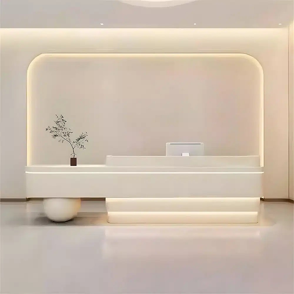 Modern Lacquer Reception Desk – Hotel & Boutique Counter