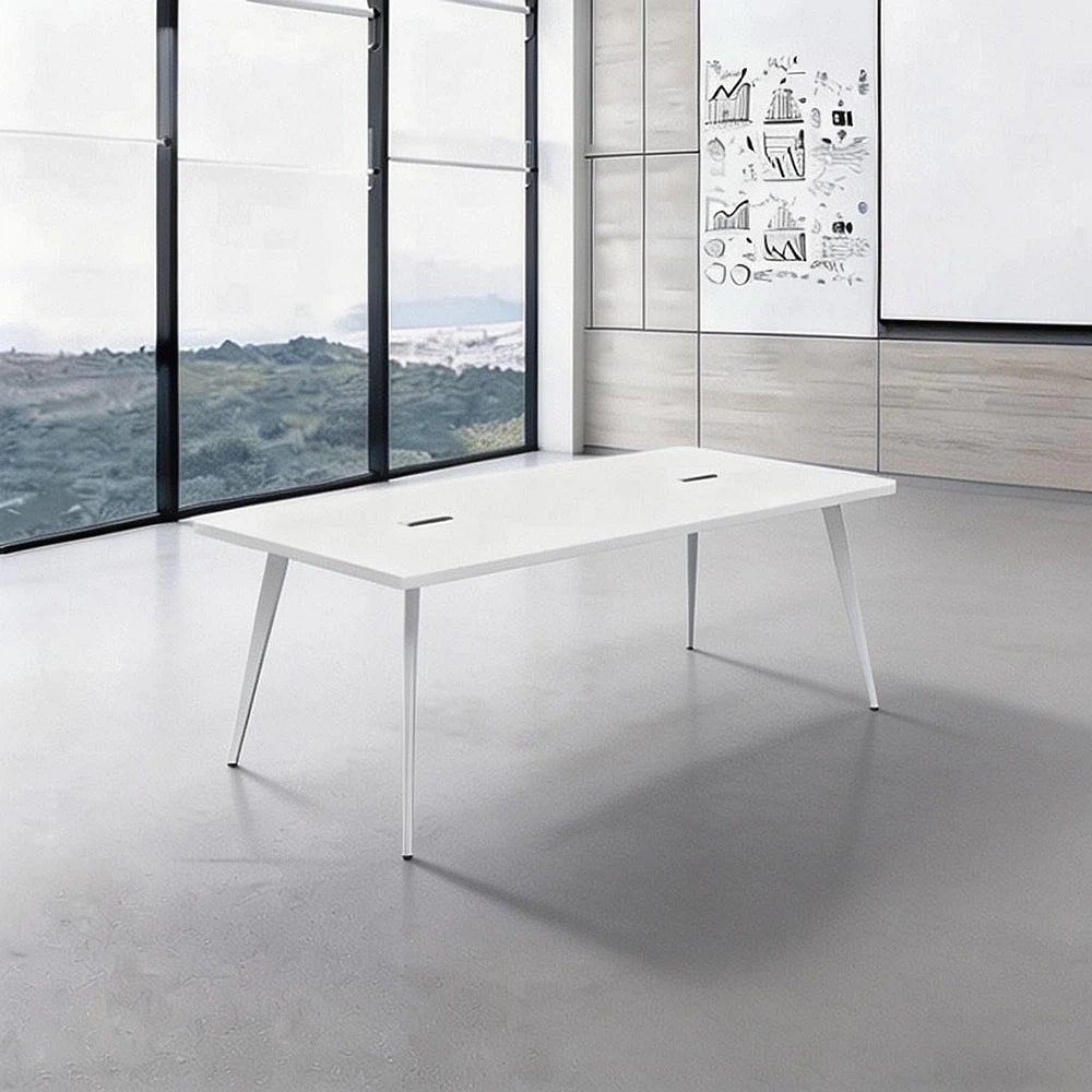 Office Area Modern White Conference Table - Maoters