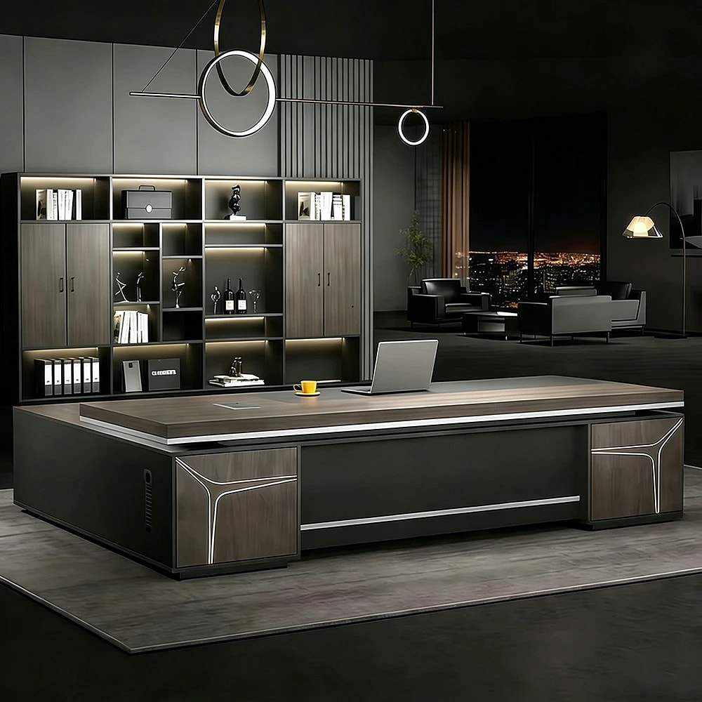 Dual-Drawer Executive Desk
