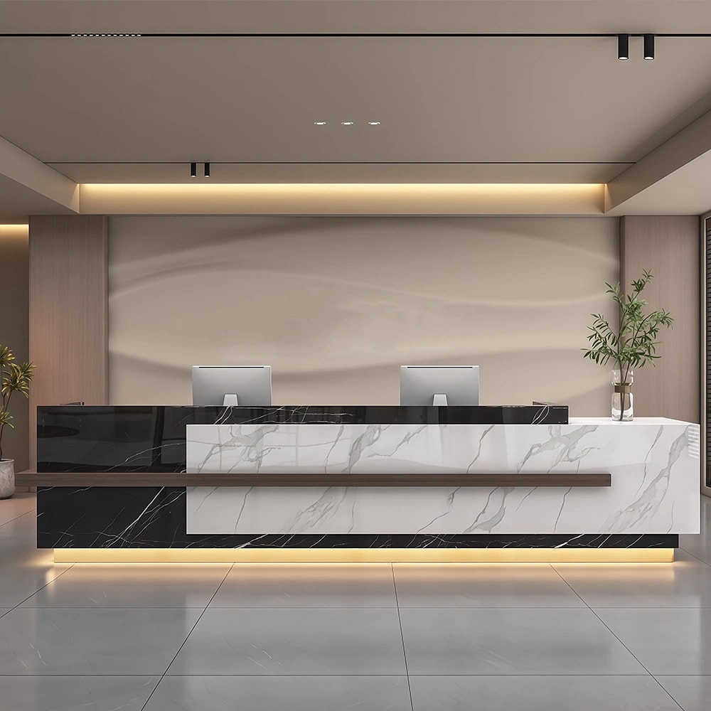 Sleek Upscale Office Reception Desk - Maoters