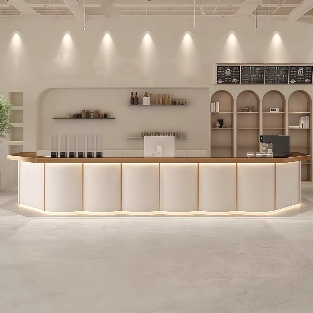 Modern Cream Tone Bistro & Reception Desk