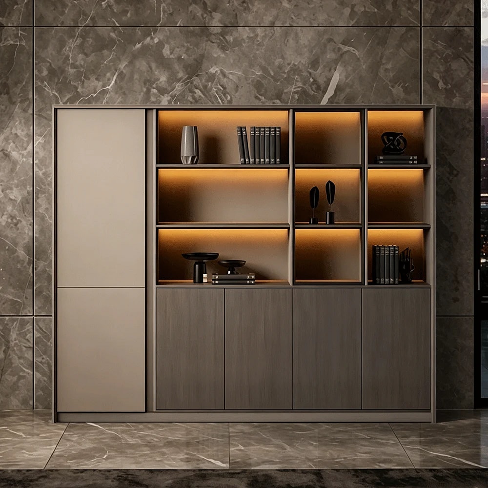 Freestanding Open File Cabinet for Office - Maoters