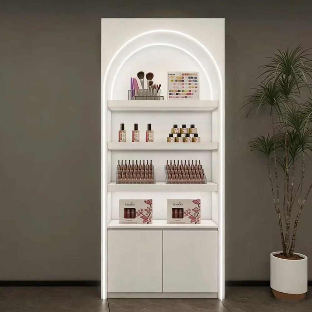 Lacquer Cosmetic Display Cabinet for Retail Store