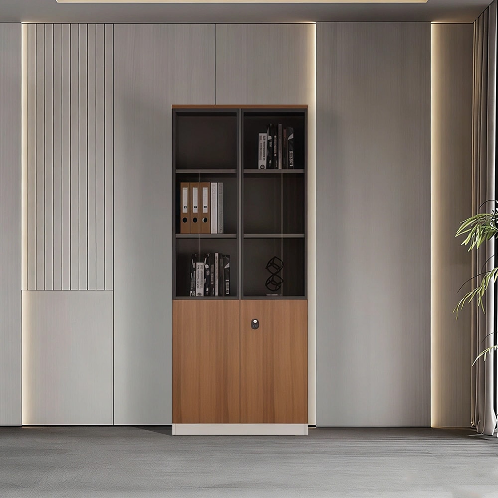 High End Wooden Office Filing Cabinet with Lock