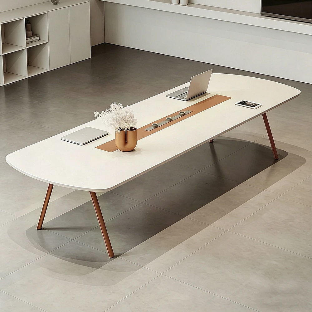 Minimal Office Oval Wood Conference Table - Maoters